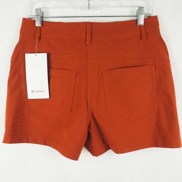 Lululemon Women's City Sleek High-Rise 5 Pocket Short 4" Dark Terracotta Size 30 - Picture 8 of 14